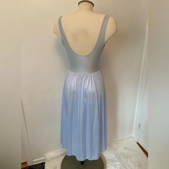 Vintage - Two Tone Blue Balletcore Slip Dress with Low Back - Picture 7 of 12